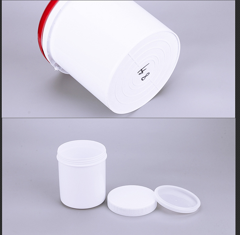 1L2L 5L 8L升PP圆形塑料桶化工涂料桶包装桶油漆乳胶漆桶密封水桶示例图17