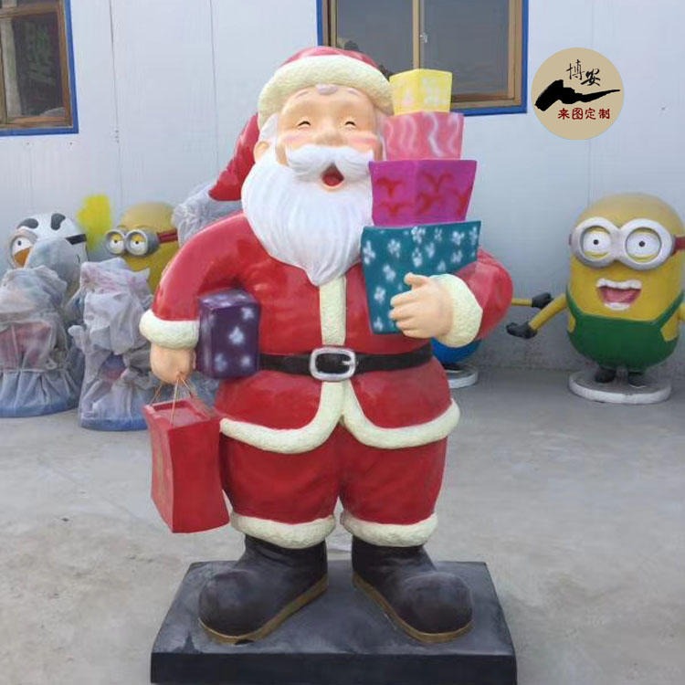 佰盛 圣诞老人雕塑 圣诞节雪人雕塑 玻璃钢圣诞雕塑 厂家支持定做图片