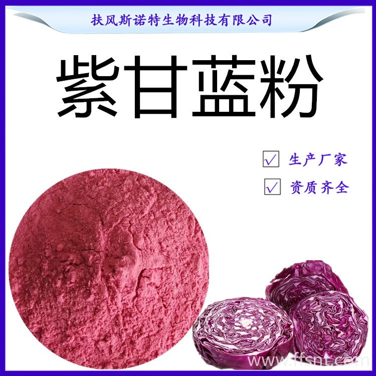紫甘蓝粉 98%紫甘蓝粉 水溶性紫甘蓝喷雾干燥粉 无沉淀细粉图片