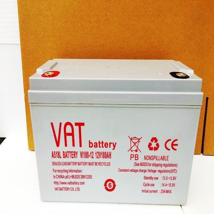 VAT威艾特蓄电池12V100AH 威艾特蓄电池VI100-12 UPS电源 太阳能储能蓄电池
