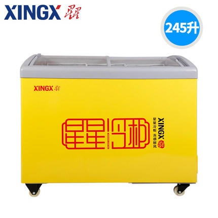 XINGX/星星 SD/SC-245YE 卧式展示柜 商用雪柜大冰冷柜冷藏冷冻