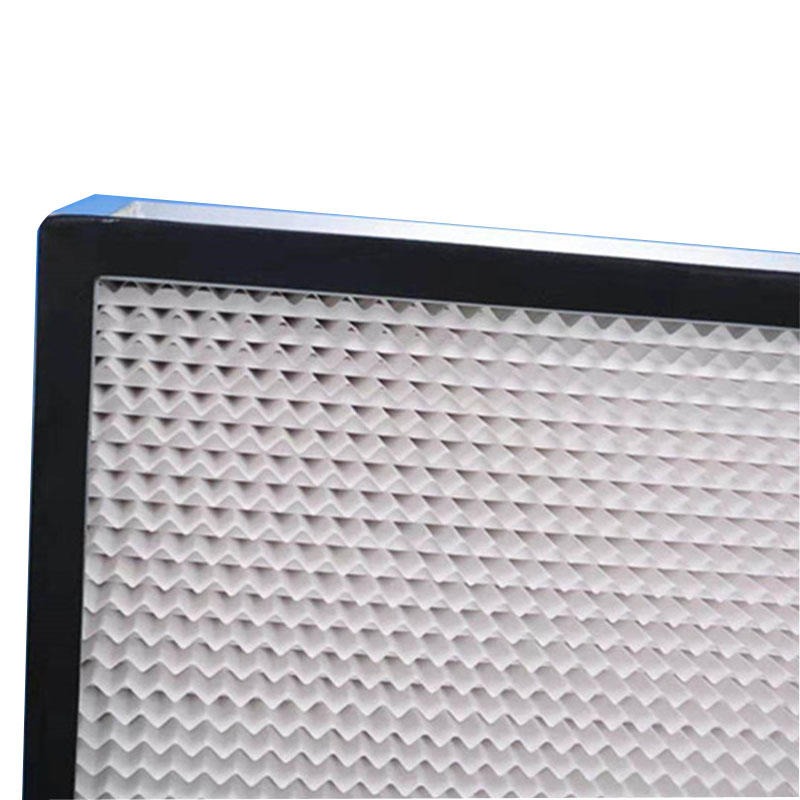 高端过滤器采用纸隔板设计 工业空气污染防尘空气过滤器 有隔板高效过滤器图片