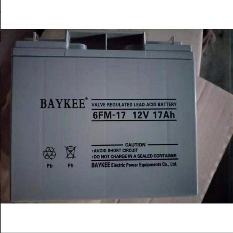 BAYKEE蓄电池6FM7 柏克蓄电池12V7AH 消防专用电池 工矿业专用电源 参数报价