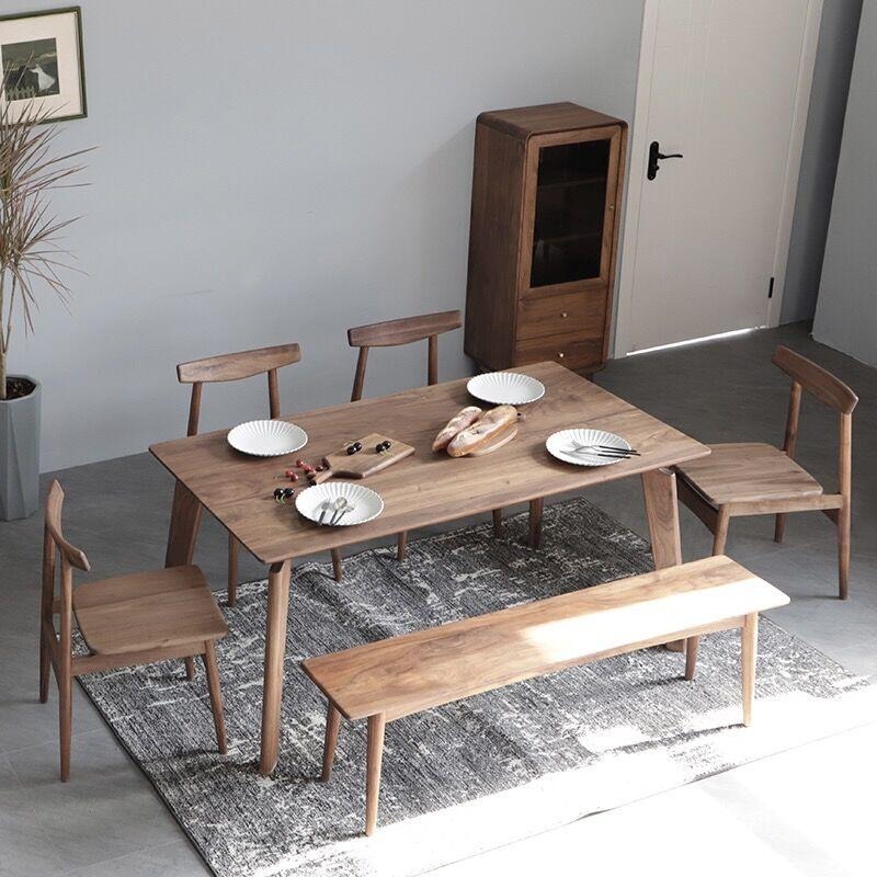 佛山实木餐桌椅 现代简约餐桌椅组合 北欧实木餐桌 西餐桌椅  现代简约家具定制