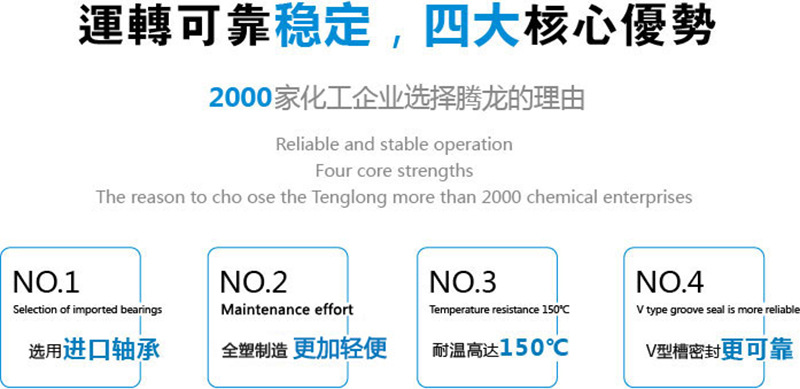 50FSB-20D离心泵 塑料 氟合金 电解液、酸碱、氯水介质输送 腾龙示例图3