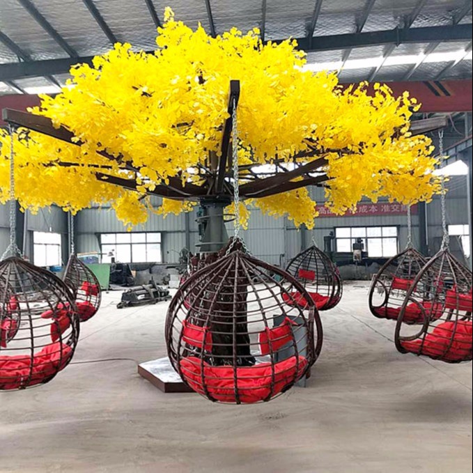 2020年创意飞行树游乐设备  景区体验飞翔感银杏树  多种浪漫树木游乐设备