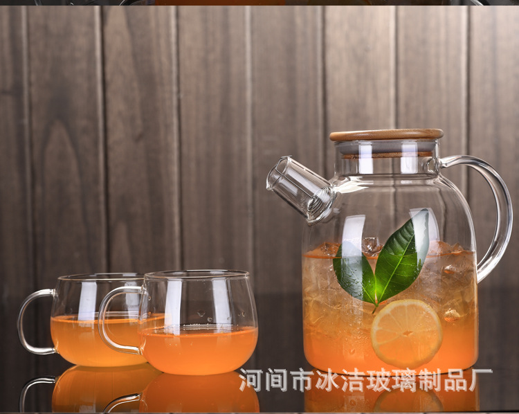 厂家销售大容量冷水壶凉水壶果汁玻璃1.8L大茶壶家居酒店使用