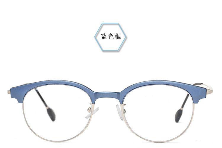 厦门厂家批发2017新款复古半框眉毛架超轻时尚男女士眼镜框平光镜示例图9