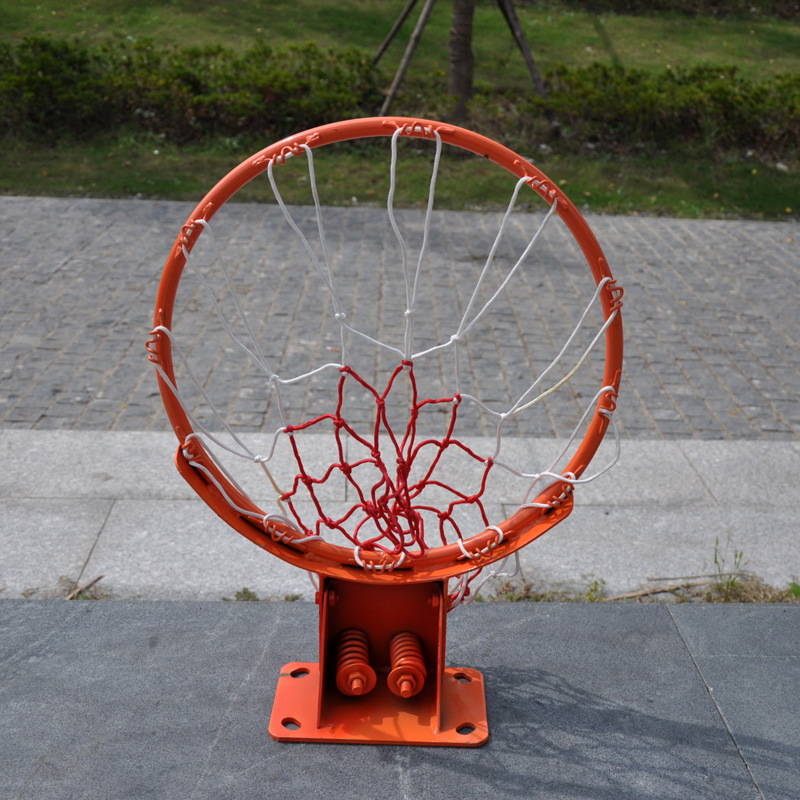 户外标准篮球框 双弹簧实心篮筐篮圈 室外壁挂式式篮框 标准篮筐示例图1
