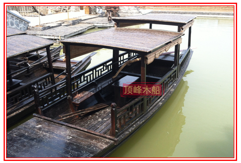 厂家供应水上游艺木船 拍摄装饰道具木船餐饮小木船示例图7