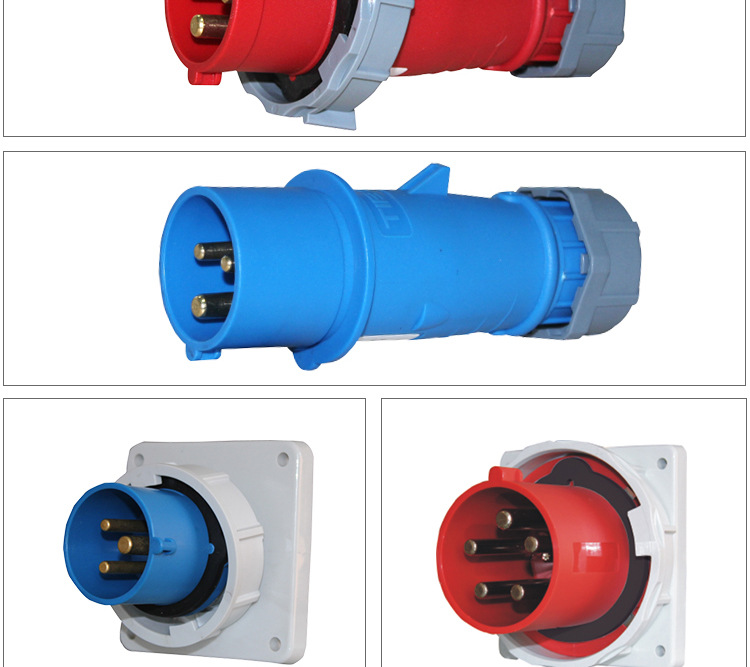 供应工业防水插头 工业防水连接器  IP44工业插座 户外防水专用示例图12