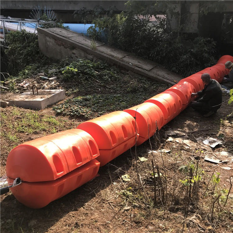 养殖水域漂浮垃圾 拦截浮筒 运河水面航道 隔离警示浮排 养殖浮筒