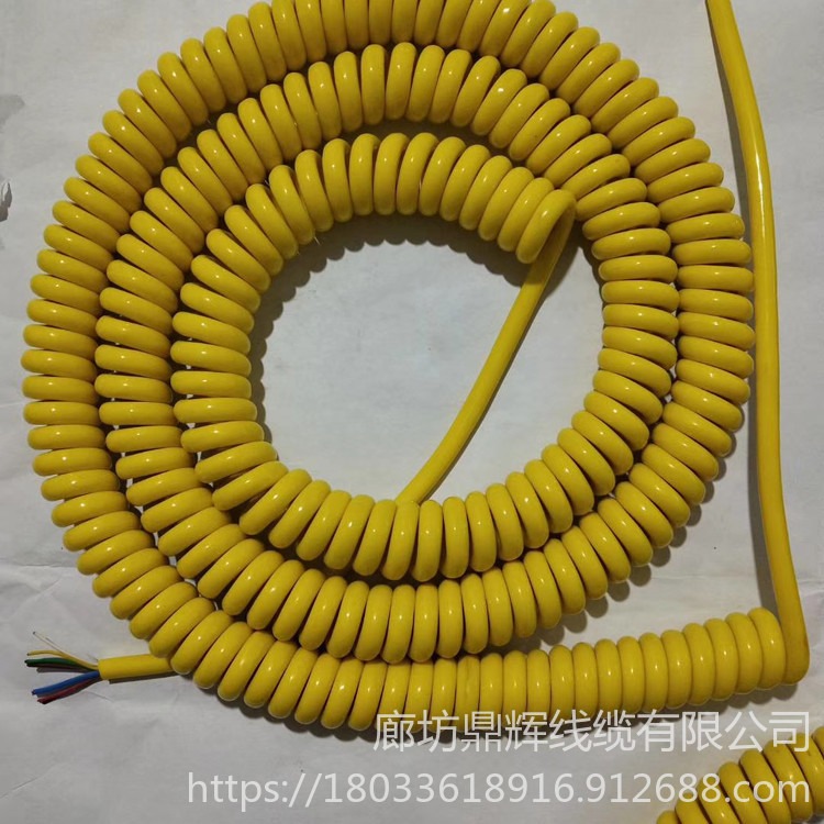鼎辉 PU螺旋电线 弹簧线单芯多芯弹簧线螺旋电缆 电线电缆图片
