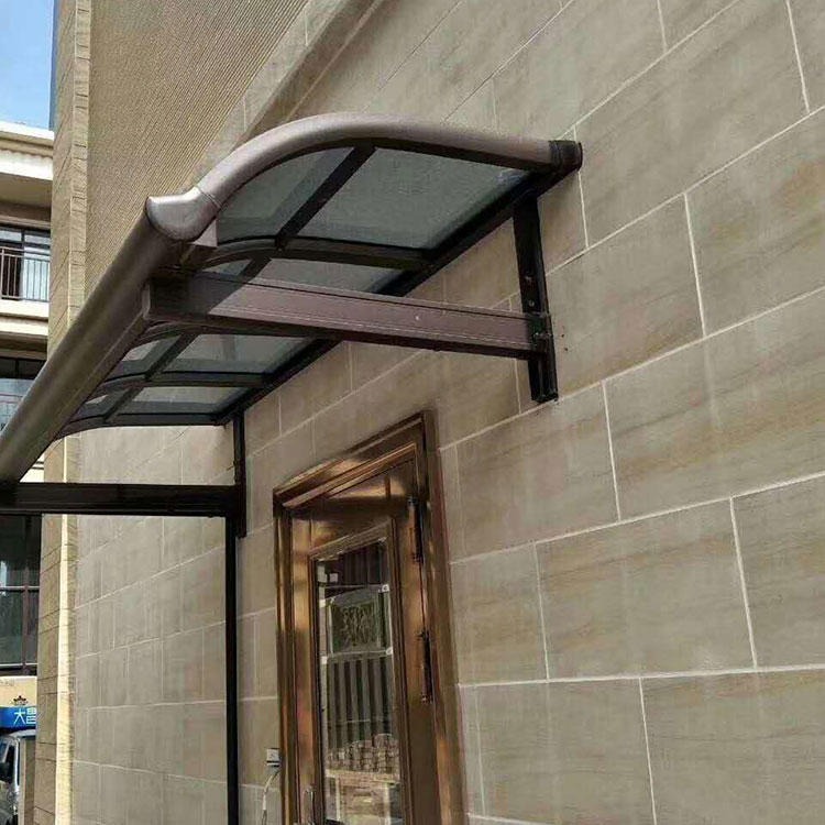 莜歌 铝合金露台遮阳雨棚 铝合金阳台透明雨棚 户外铝合金遮阳雨棚