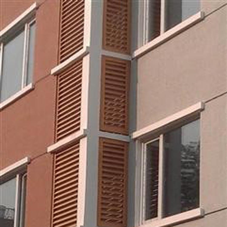 厂家定做批发空调百叶窗 铝合金手动百叶窗 空调百叶防雨防水户外百叶窗