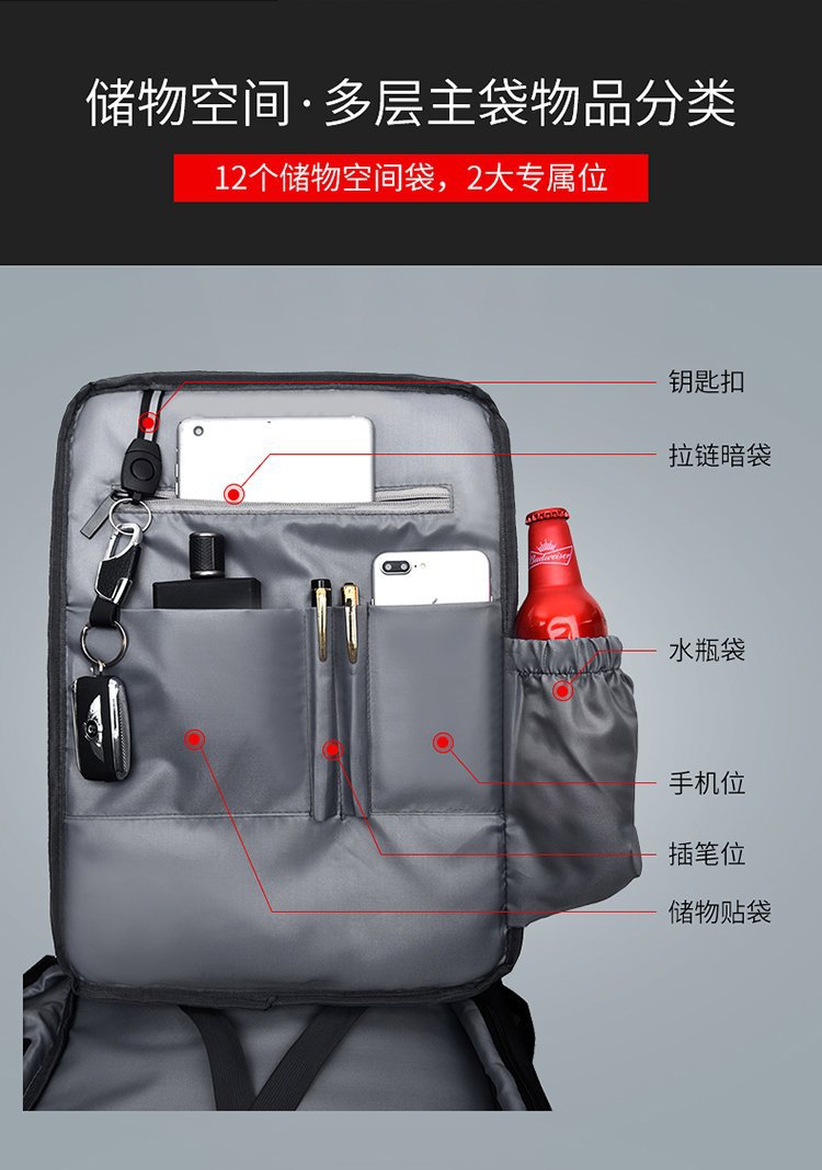 Wholesale customized USB charging backpack, Xiaomi backpack, laptop bag, computer backpack, travel bag
