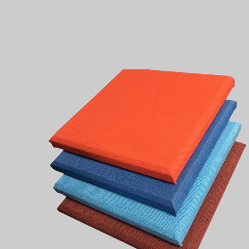 颜色定制彩色布艺玻纤板  墙面防撞软包 布艺软包吸音板