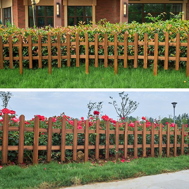 花园木篱栅 佳星厂家价格室外防腐木栏杆 碳化木围栏