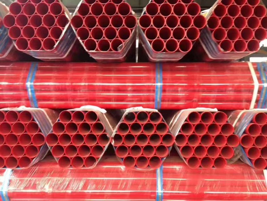 无缝管涂塑钢管 超大口径涂塑钢管 消防用内外涂塑复合钢管 电力电缆保护套管