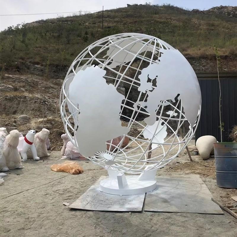 厂家定制 地球仪雕塑 大型雕塑景观  广场装饰摆件 不锈钢校园球形雕塑
