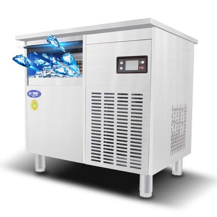 广绅TB80制冰机 商用水吧操作台一体制冰机 工作台式制冰机