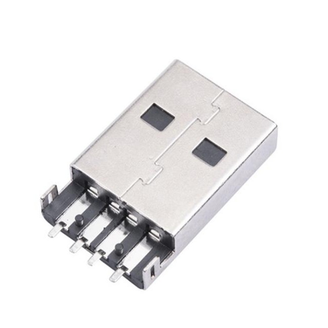 .A公4.0USB沉板式公座 贴板SMT贴片式 有柱 二脚DIP USB4.0插头