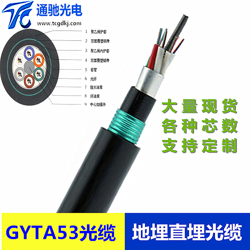 光缆厂家GYTA53光缆GYTA53-12B1重铠双铠层绞式直埋国标光缆示例图4