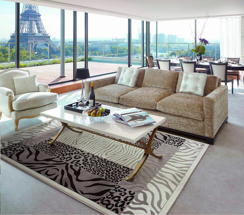 开利地毯 家用块毯 时尚现代简约风格 立体毯面 金银丝时尚地毯示例图11