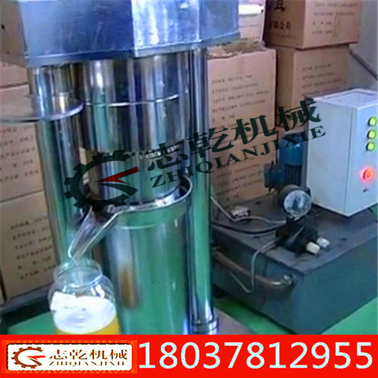 韩国 芝麻 液压榨油机 两相电立式180香油机 可流动榨油机械