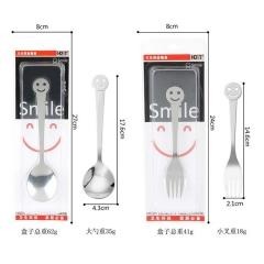红素不锈钢勺子叉子餐具 卡通儿童创意礼品餐具套装 筷子勺子套装 500件起订不单独零售图片