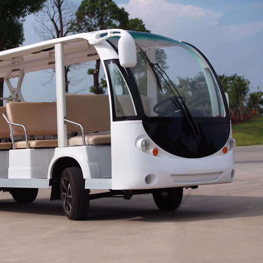 2016新款电动观光车、十四座全玻璃电动观光车