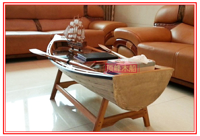 供应欧式家居装饰木船道具摆设木船定制出售 木制家具船示例图9