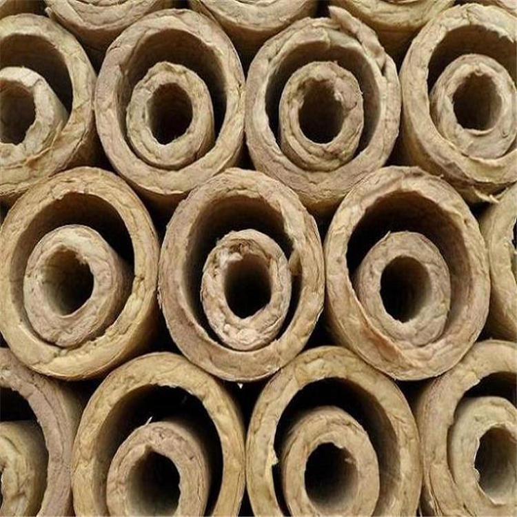 复合铝箔岩棉管 欧沃斯厂家专业生产岩棉管 A级防火管道保温管