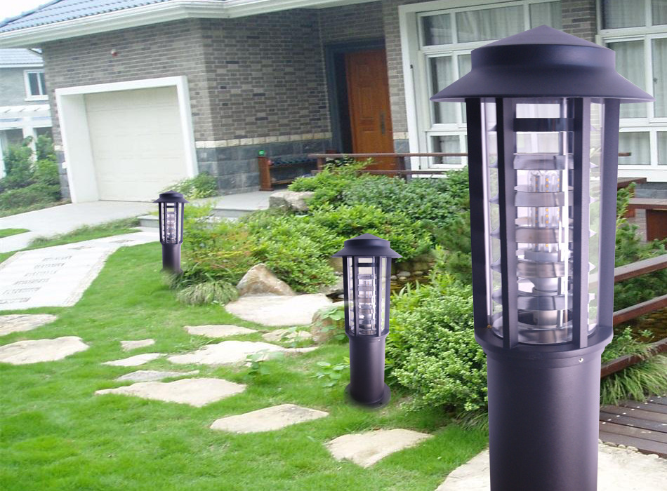 新款LED太阳能草坪灯 户外压铸景观庭院草地灯 现代圆形草坪路灯示例图6