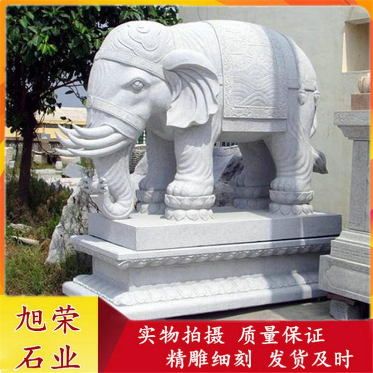 供应石雕大象 六牙白象石头大象雕刻 惠安石雕大象厂家