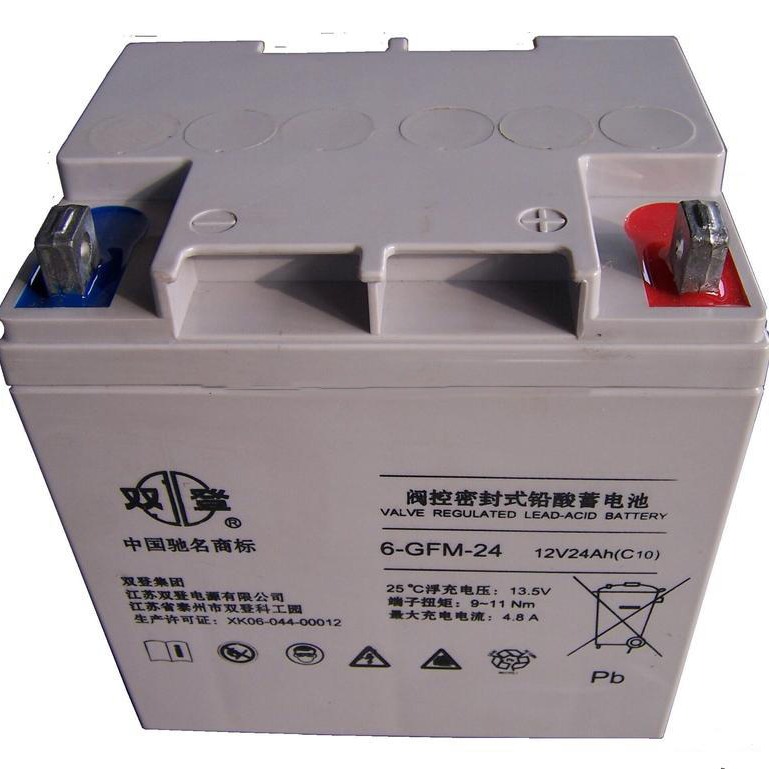 江苏双登蓄电池6-GFM-24  双登蓄电池12V24AH 铅酸免维护蓄电池 现货直销