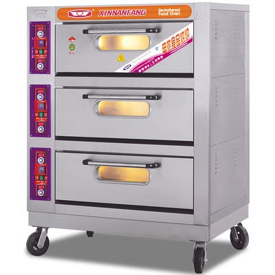 新南方电烤箱商用60C三层六盘大型面包蛋糕披萨电烘炉电烤箱 批发销售