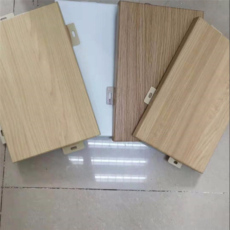 中腾厂家生产室内电梯装饰优质热转印木纹色铝单板