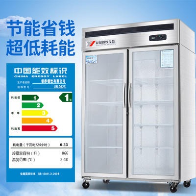银都玻璃门保鲜冷藏展示柜 商用饮料陈列柜蔬菜水果点菜多用冰柜JBL0623