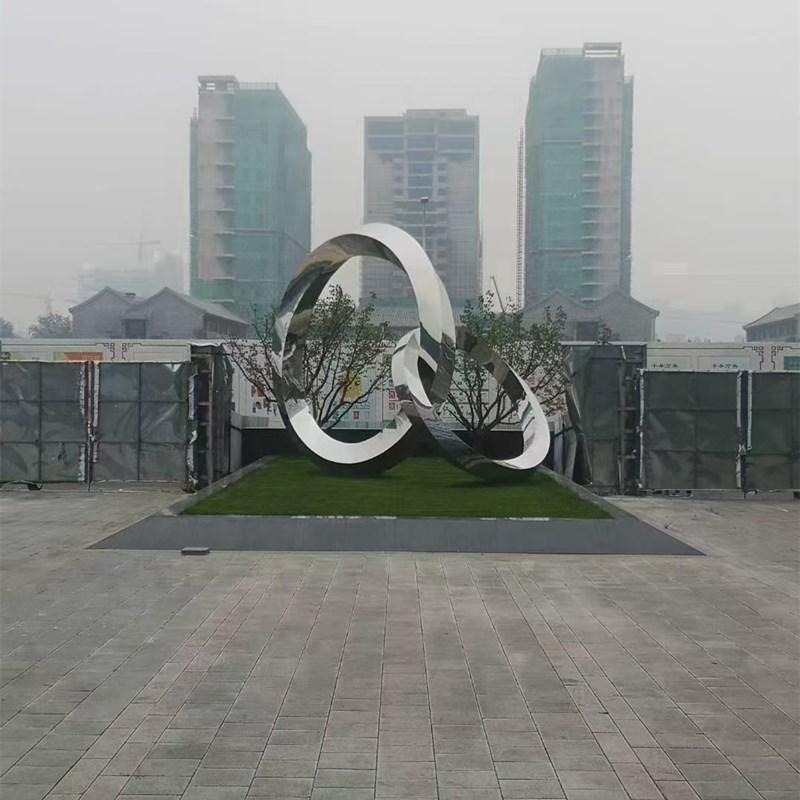 金属景观雕塑 不锈钢抽象雕塑定制 大型广场户外异形金属装饰摆件