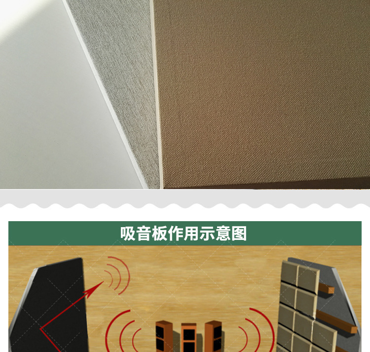全频吸音板 KTV隔音吸声板 电影院聚酯纤维吸音板厂家现货批发示例图4
