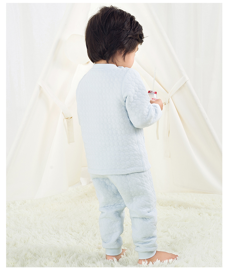 佩爱婴儿保暖衣套装0-3岁宝宝衣服秋冬季内衣纯棉加厚儿童睡衣示例图15