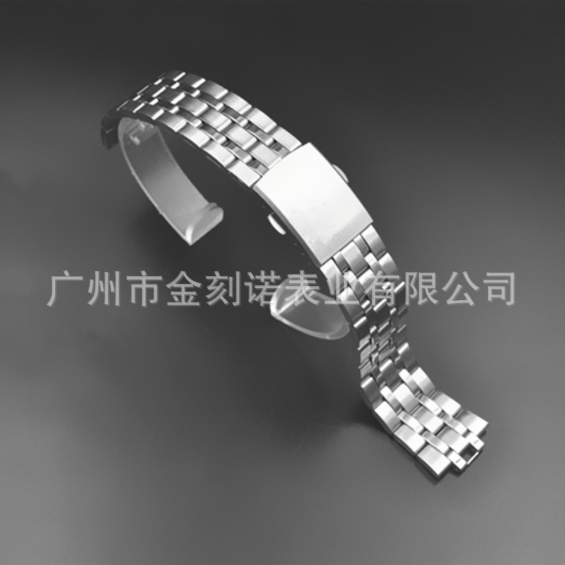 加工定制 五珠不锈钢钢片（包片）表带 配叉耳 手表配件示例图8