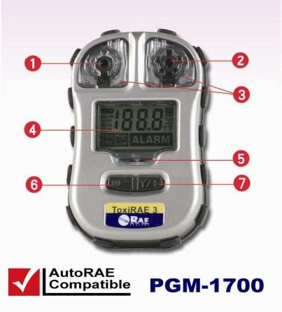 现货华瑞ToxiRAE 3便携式毒气检测仪PGM-1700 毒气报警仪示例图2