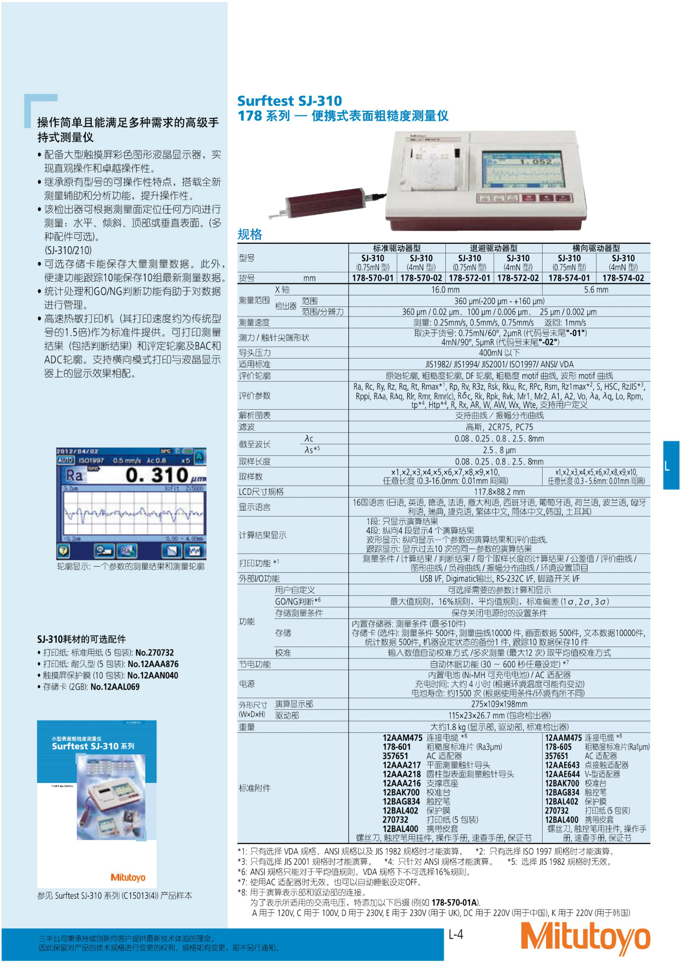 日本Mitutoyo三丰SJ-411表面粗糙度仪表面粗糙度检测仪粗糙度仪示例图2