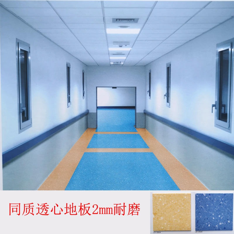 2mm乐地美pvc地板同质透心塑胶地板医院养老院地胶