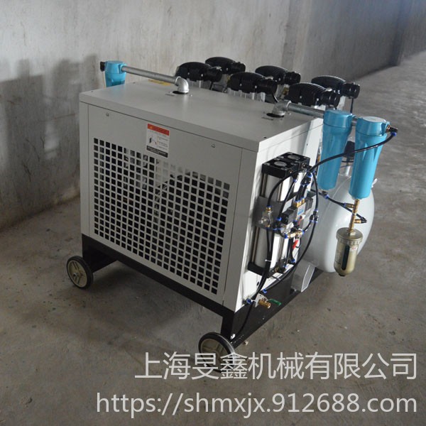 旻鑫定制带干燥机的空压机 无油8公斤小型移动式静音空压机
