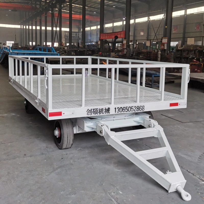 厂区转运平板车 定制平板拖车 牵引式货物转运重型平板车 创硕CSPC-8