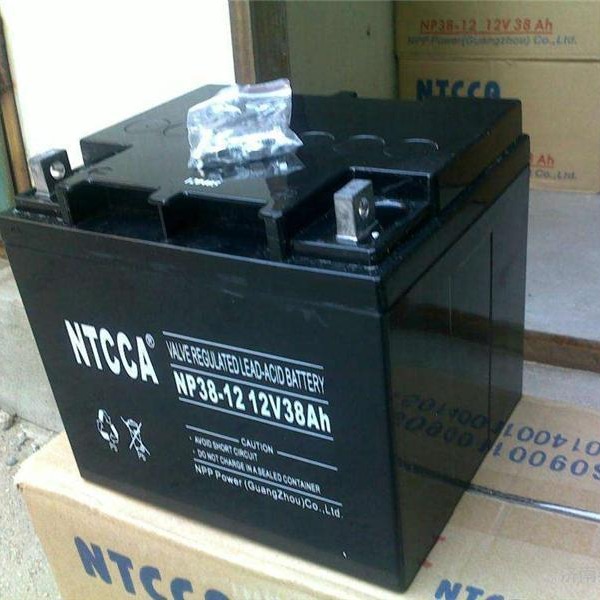 NTCCA蓄电池NP38-12免维护电池12v38AH 耐普太阳能电池 数据机房用铅酸后备电池