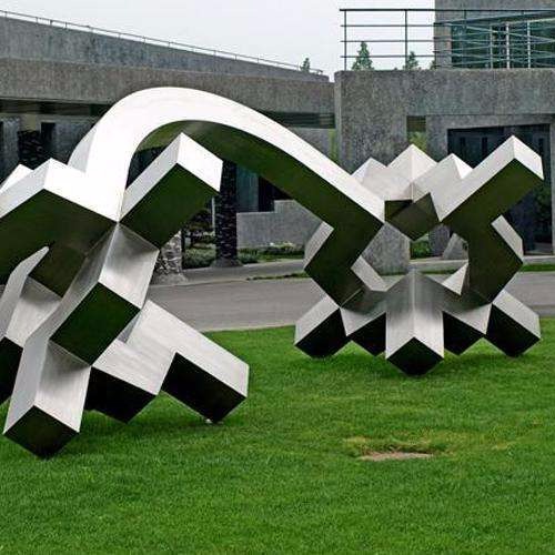 国润雕塑 公园创意小品 不锈钢异形雕塑 广场城市雕塑 怪工匠定制